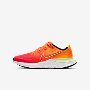 orange nike shoes kids