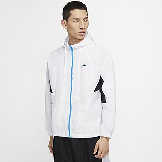 mens white nike windbreaker