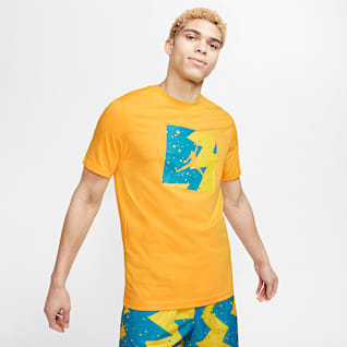 blue and orange jordan shirt