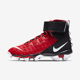 red and black football cleats