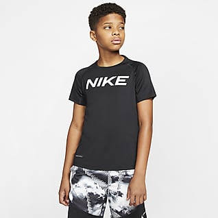 Nike Pro Kısa Kollu Genç Çocuk (Erkek) Antrenman Üstü