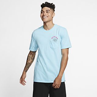 purple and turquoise nike shirt