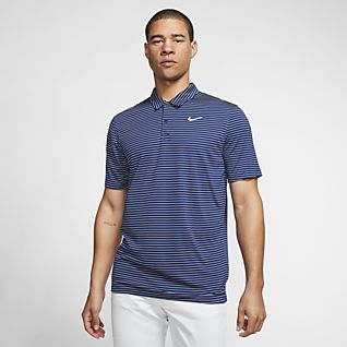 blue nike polo shirt