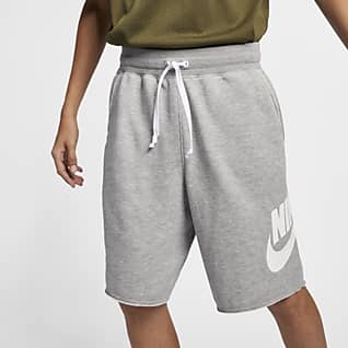 men red nike shorts