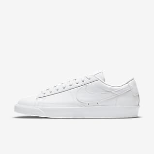 black and white leather nike shoes