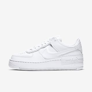 Women's White Air Force 1 Shoes. Nike GB
