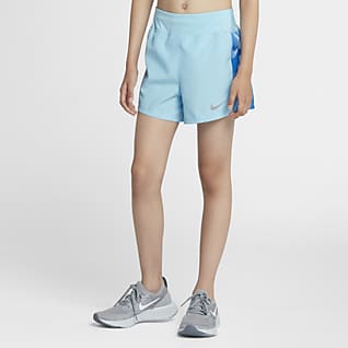 Nike Dri-FIT Løpeshorts med trykk til store barn (jente)