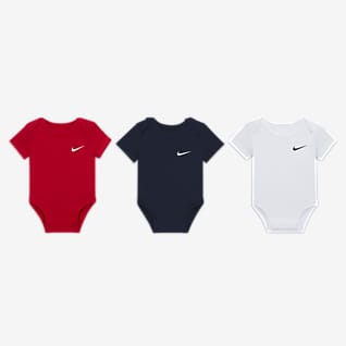 Nike Σετ ολόσωμα φορμάκια Swoosh για βρέφη (3-6M) (τρία τεμάχια)