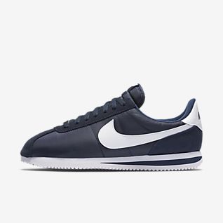 nike cortez white with blue check