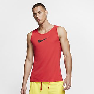 men's nike red tank top