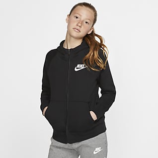 girls white nike hoodie