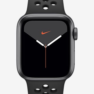 Apple Watch Nike Series 5 (GPS) mit Nike Sportarmband 40-mm-Aluminiumgehäuse in Space Grey