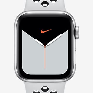 Apple Watch Nike Series 5 (GPS) avec bracelet Nike Sport Band Montre à boîtier en aluminium argent 44 mm