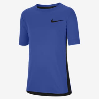 Nike Dri-FIT Prenda superior de entrenamiento manga corta para niño talla grande