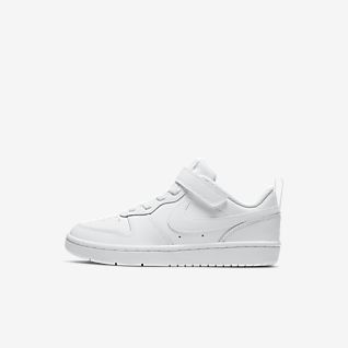 plain white nike shoes