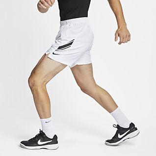 white athletic shorts nike