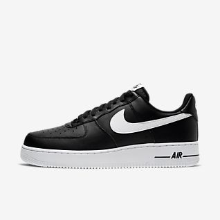 air force 1 black on white