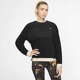 women's nike therma graphic fleece training top