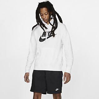 nike black and white hoodie mens