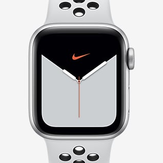 Apple Watch Nike Series 5 (GPS + Cellular) mit Nike Sport Band 40-mm-Gehäuse in Silver Aluminum