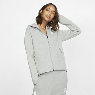 grey nike hoodie womens zip up