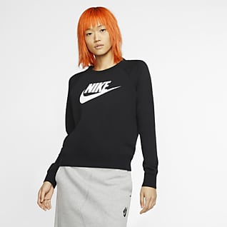 Nike Sportswear Essential Sweat-shirt en tissu Fleece à col ras-du-cou pour Femme