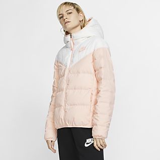 nike pink puffer jacket