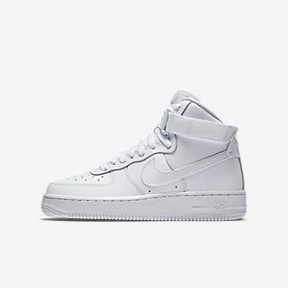 White Air Force 1 High Top Shoes. Nike.com