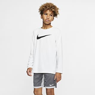 Nike Dri-FIT Big Kids' Long-Sleeve Training T-Shirt