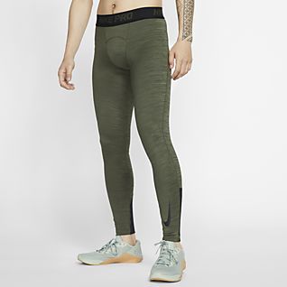 mallas nike pro hombre beige