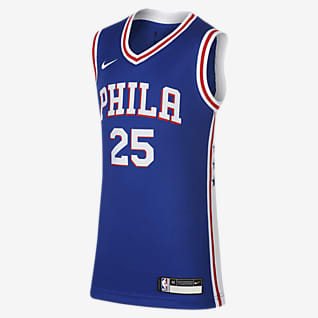 Philadelphia 76ers Nike Earned Edition Swingman Jersey - Custom - Mens