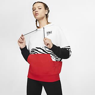 Nike Sportswear Essential Women's Graphic French Terry Pullover Hoodie