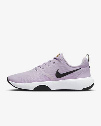 white purple nike shoes