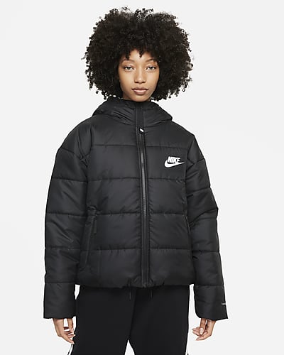 nike puffer trench coat