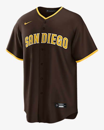 San Diego Padres Jersey Dress Womens Large Brown MLB Cooperstown Collection