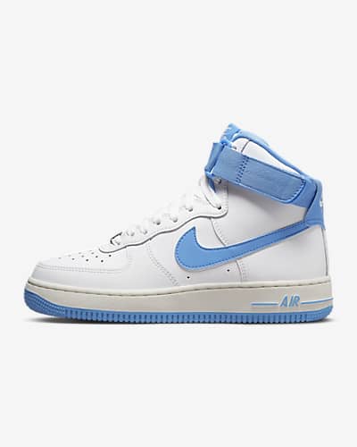 white and blue air force 1s