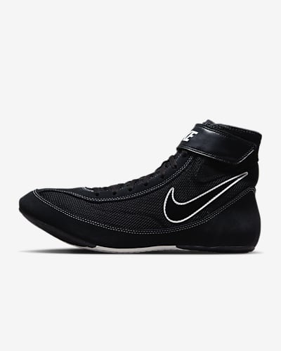 Black nike wrestling hotsell shoes