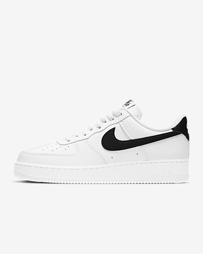 white air force 1s with black swoosh