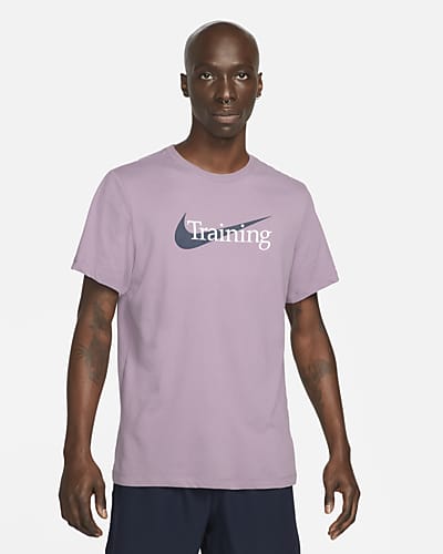 red and purple nike shirt