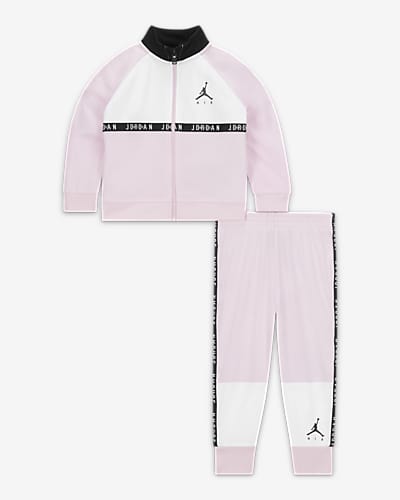 nike pink and white tracksuit