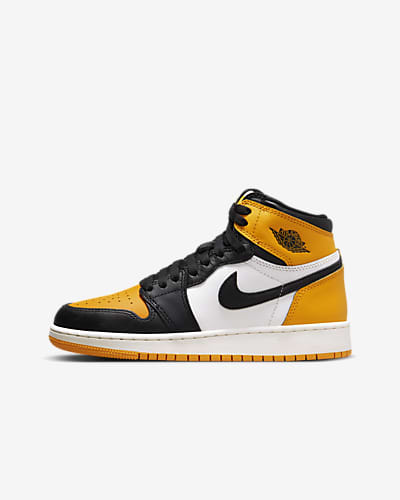 air jordan shoes yellow and black