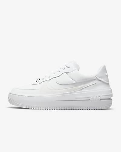 white air force ones platform