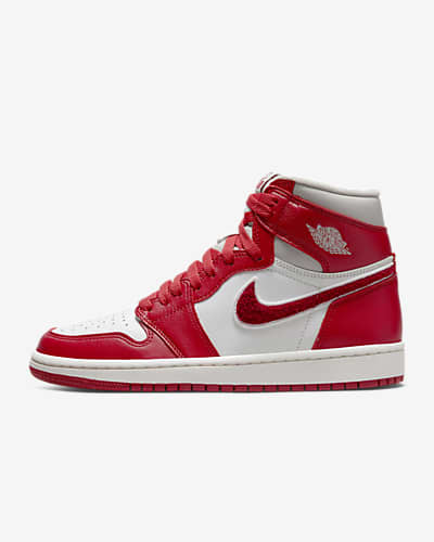 red nike high top shoes