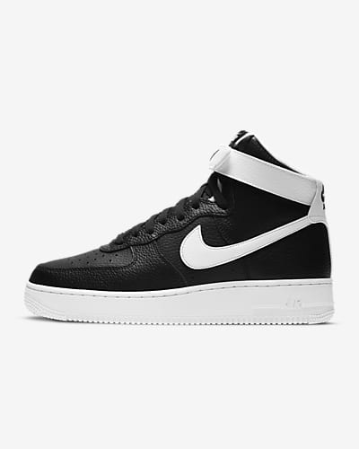 baños formar Unidad Black Air Force 1 High Top Shoes. Nike.com