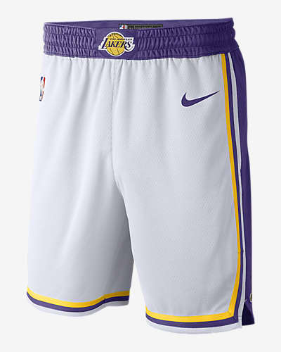 Los Angeles Lakers Nike 2022/23 City Edition Swingman Shorts - White