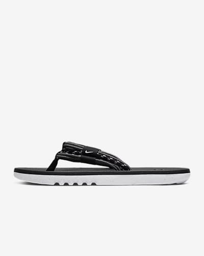 black nike sandals with strap