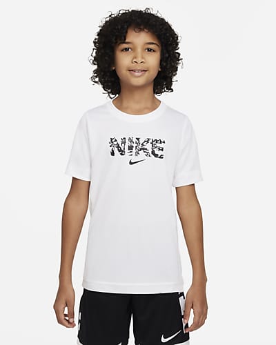 Nike Dri Fit Black Graphic Just Do It Short Sleeve T Shirt Boys