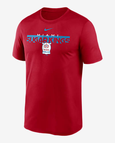 Miami Marlins Nike Mens T-Shirt Orange Size S Small Short Sleeve Regular  Fit