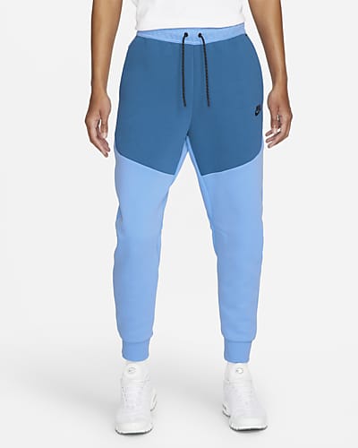 nike tech fleece light blue joggers