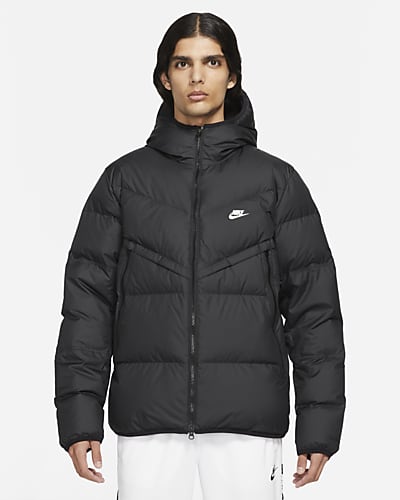 mens nike long padded coat